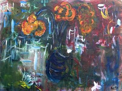 the art of kEith painting, urban flower delight by Keith Kimmel